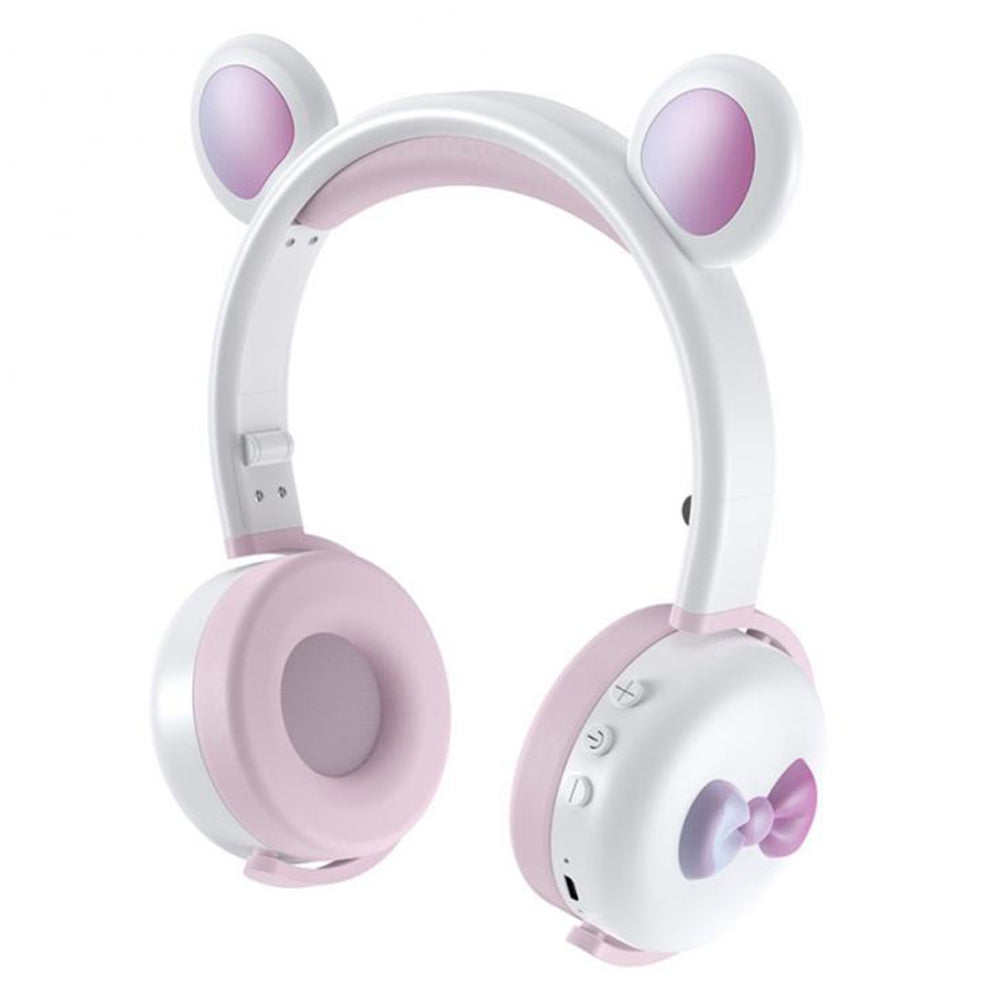 BK7 Cute Bear Wireless Bluetooth Headset Cartoon LED Light AUX-In Over Ear Headphone Children's Gift (CE Certificated) BK7 Cute Bear Wireless Bluetooth Headset Cartoon LED Light AUX-In Over Ear Headphone Children's Gift (CE Certificated)